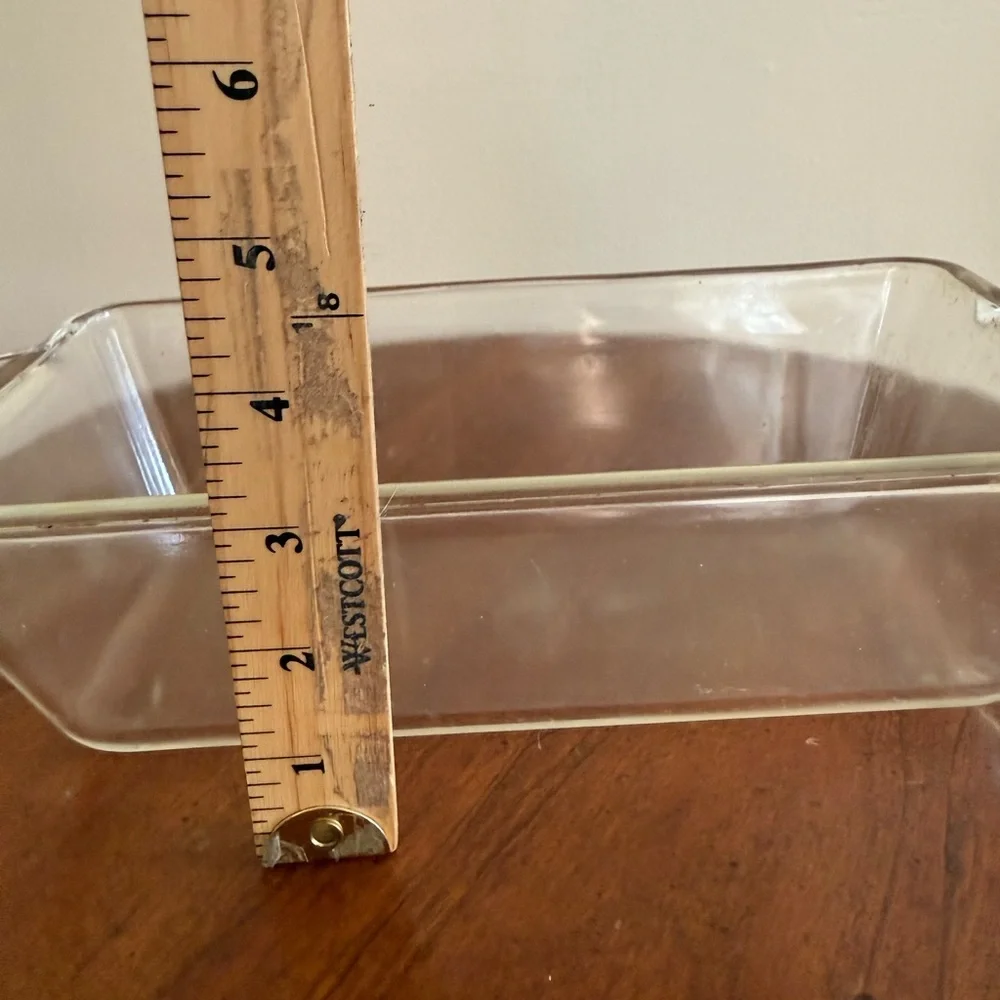 Vintage PYREX #214 Clear Glass Loaf Baking Dish 10.5 x 6 x 3 - Picture 9 of 9